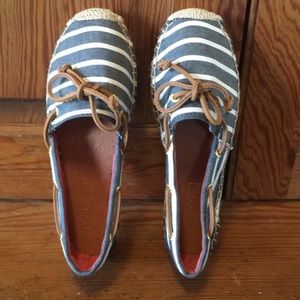 Sperry top-sider navy/white striped shoes 6